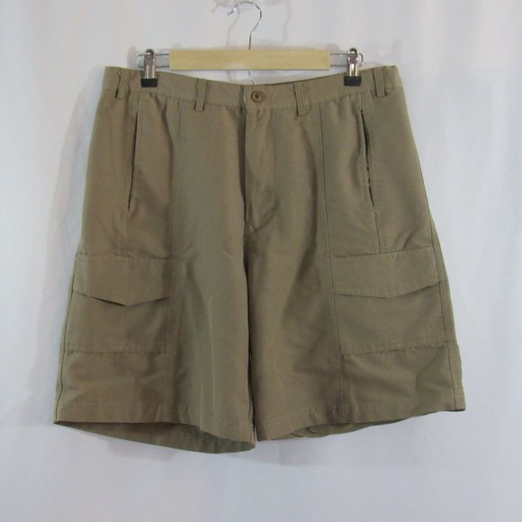 Khaki Brown Cargo Shorts - Men's size 36 - Joe Marlin Original Outfitters - Picture 2 of 5